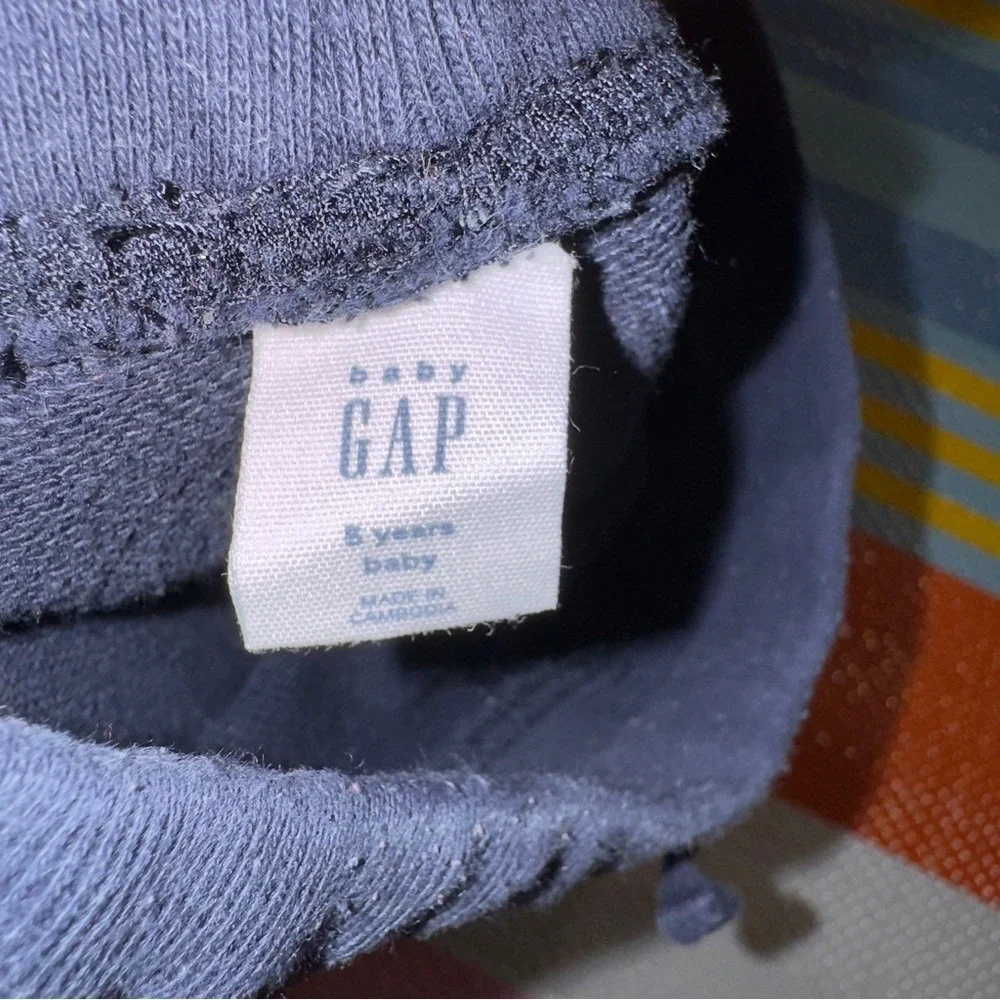 Baby GAP Navy Blue Sweat Shorts Boys Kids Size 5 Logo Athletic Casual Loungewear
